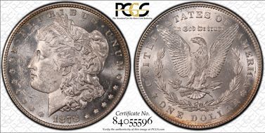 1878 7TF $1 VAM 145, Broken N&M MS62
