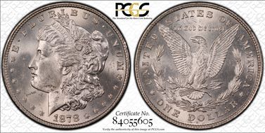 1878 8TF $1 VAM 14.10 Cracked Bonnet MS63