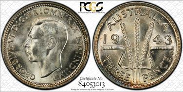 1943-D 3D KM-37  Ag MS65