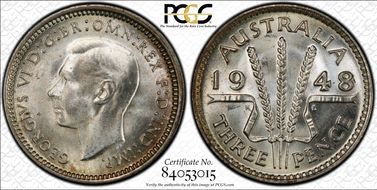 1948(m) 3D KM-37a  Ag MS66