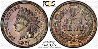 1865 1C RPD FS-301 S-1 MS64BN