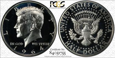 1964 50C Accented Hair PR67CAM