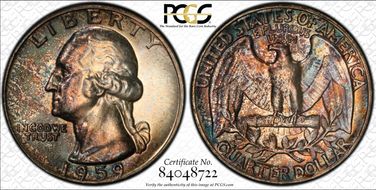 1959 25C Type B Reverse, FS-901 MS66