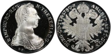 "1780"-S.F. Thaler Modern Restrike (1853-Present) PR66DCAM