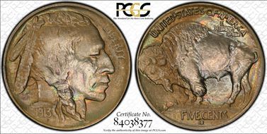 1913-D 5C Type 1 MS66