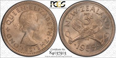 1955 3D 2 Dots MS65