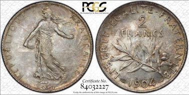 1904 2 Fr Gad-532 F-266 MS65