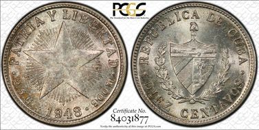 1948 10C KM-A12  Ag MS65