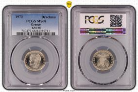 1973 Drachma KM-98 Small Head MS68