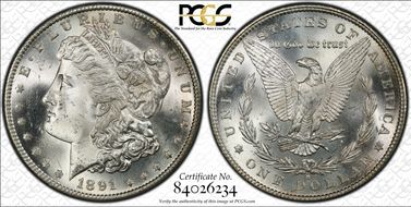 1891-S $1 MS65