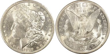 1889-O $1 VAM 20A Weak E Rev MS63