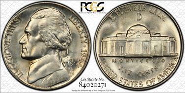 1944-D/D 5C RPM FS-501 MS66