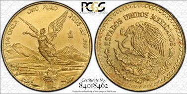 2005-Mo 1/4 oz Libertad Gold MS67