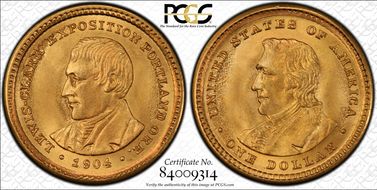 1904 G$1 Lewis and Clark MS66+