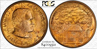 1922 G$1 Grant, Star MS66
