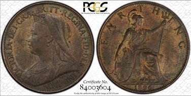 1896 1/4D S-3963 AU55BN