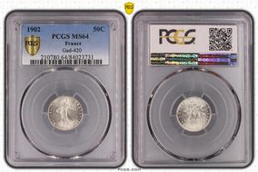 1902 50C Gad-420 F-190 MS64