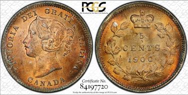 1900 5C Lg Date Wide 0 MS65