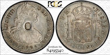 (1797) $1 S-3765A KM-634 C/M on Mex 8R MS62