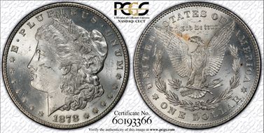 1878 7/8TF $1 Weak MS64