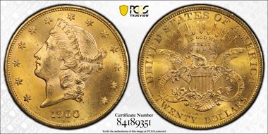1900 $20 MS64+