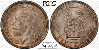 1926 6D S-4034 Mod Effigy MS66