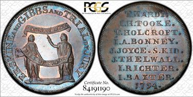 1794 Tk 1/2D DH-1011 Middlesex Erskine and Erskine & Gibbs MS66BN