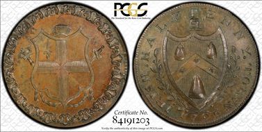 1796 Tk 1/2D DH-25 Dublin MS66BN