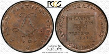 1795 Tk 1/4D DH-112a Somersetshire, Bath MS66BN