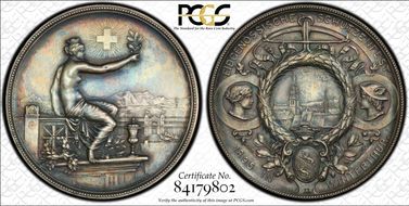 1895 Medal Winterthur R-1756b Matte Ag SP64