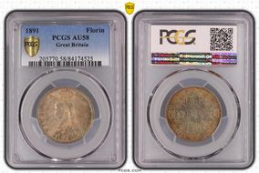1891 Florin S-3925 AU58