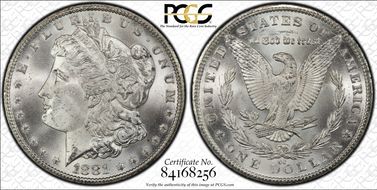 1881-CC $1 MS65+