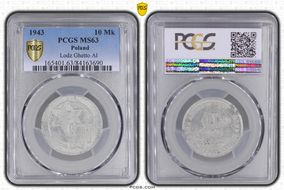 1943 10 Mk Lodz Ghetto Al MS63