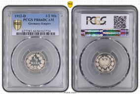 1912-D 1/2 Mk J-16 PR66DCAM