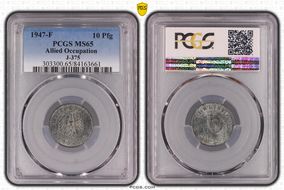 1947-F 10 Pfg J-375 MS65