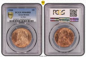 1900 1D S-3961 MS64RB