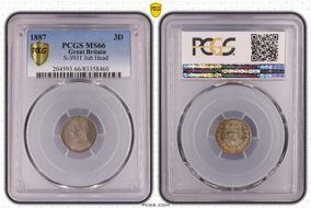 1887 3D S-3931 Jubilee Head MS66