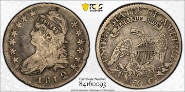 1812/1 50C O-102, Small 8 F12