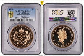 1990 £5 S-L1 Queen Mother Au PR69DCAM