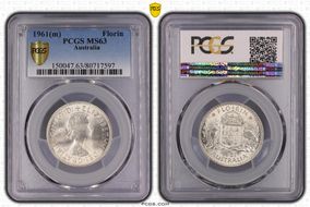 1961(m) Florin MS63