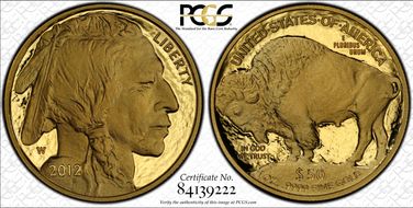 2012-W $50 American Buffalo .9999 Fine Gold Regan Legacy Series PR70DCAM