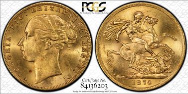 1874-S Sov S-3858A St. George MS62