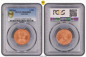 1962 Y. (p) 1/2D MS65RD