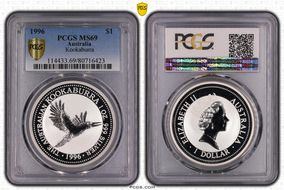1996 $1 Kookaburra Ag MS69