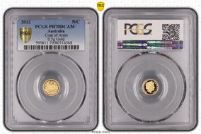 2012 50C Coat of Arms  0.5g Gold PR70DCAM