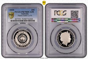 2008 20C Planet Earth Cu-Ni PR70DCAM
