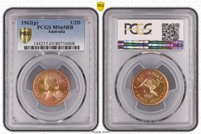 1962 Y. (p) 1/2D MS66RB