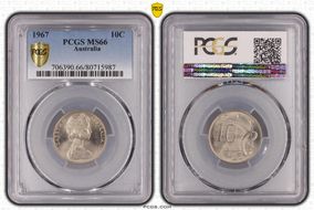 1967 10C MS66