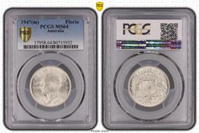 1947(m) Florin KM-40a  Ag MS64