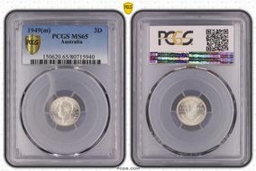 1949(m) 3D KM-44  Ag MS65